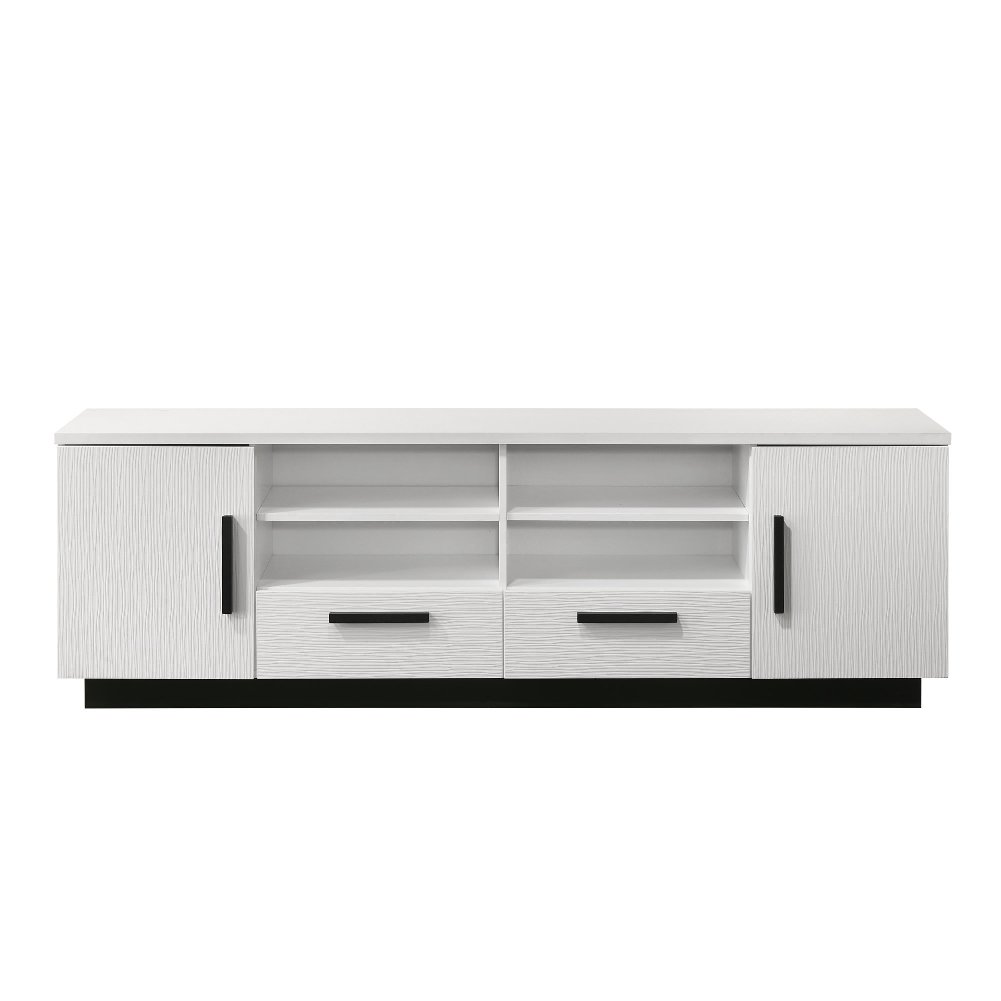 Ophelia &amp; Co. 70.5" White Finish TV Stand With Drawers | Wayfair